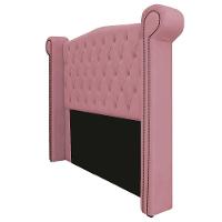 Cabeceira Estofada Veneza 160cm Queen Size Suede Rosa Bebê