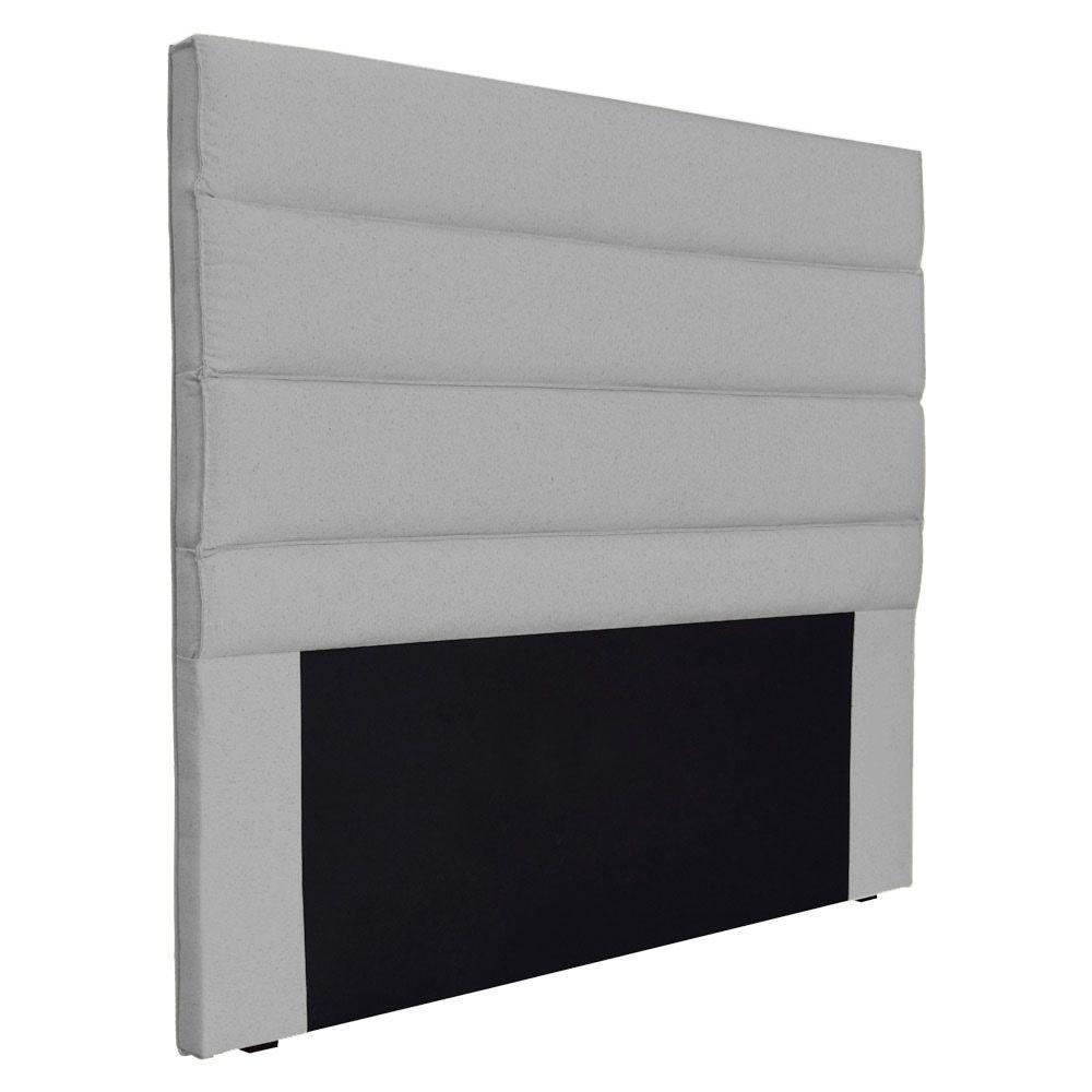Cabeceira Queen 1,60M La Italiana Linho Rústico Cinza Claro - 1