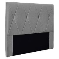 Cabeceira Queen 1,60M Aquilla Linho Rústico Cinza Escuro - 1