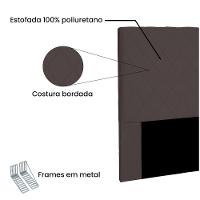 Cabeceira Dubai Para Cama Box Solteiro 90cm Suede - D'Rossi Café - 3