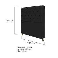 Cabeceira Lady e Recamier Félix 195 Cm King Size Preto