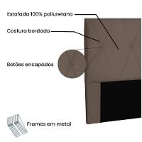 Cabeceira Aquilla Para Cama Box Solteiro 90 Cm Suede - D'rossi Cor Caramelo - 3