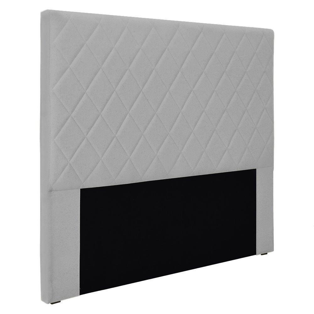 Cabeceira Casal 1,40M Esmeralda Linho Rústico Cinza Claro - 1