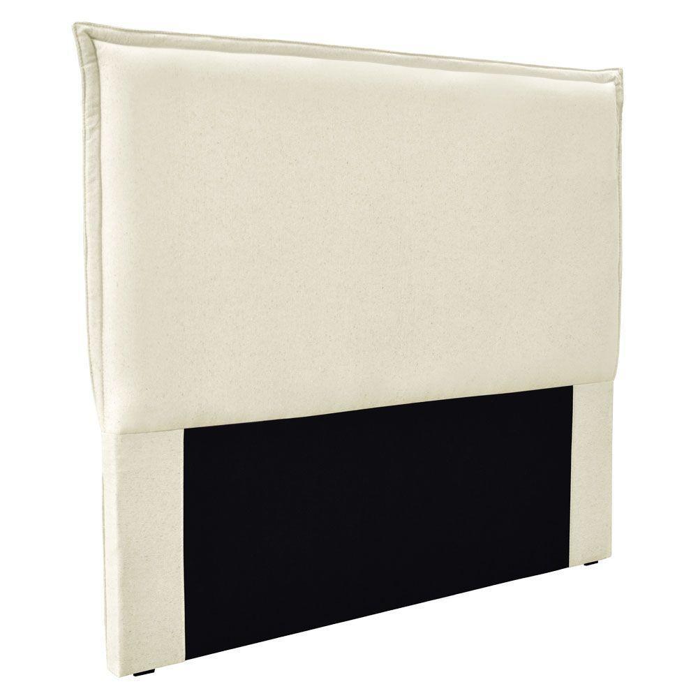 Cabeceira King 1,95M Veneza Linho Rústico Pallazio Pérola - 1