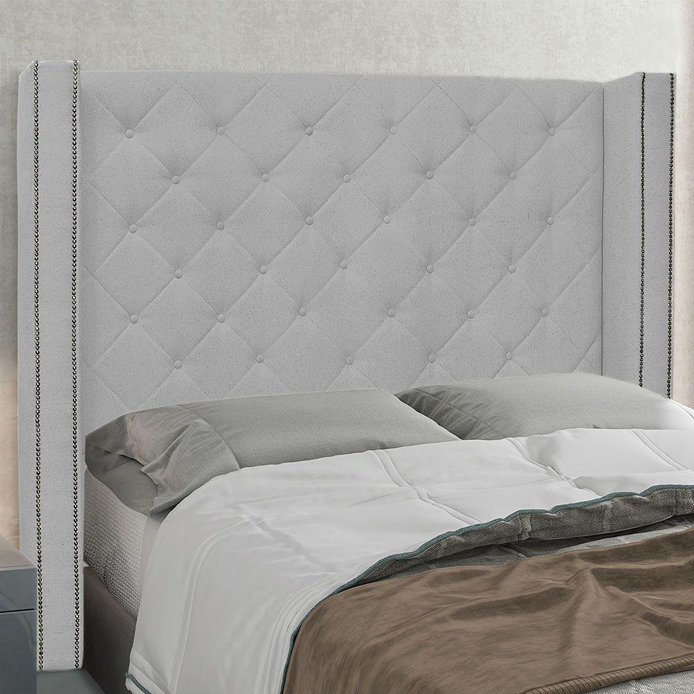 Cabeceira King 1,95M Vicenza Linho Cinza Claro - Pallazio - 4
