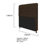 Cabeceira Lady e Recamier Félix 160 Cm Queen Size Marrom - 3