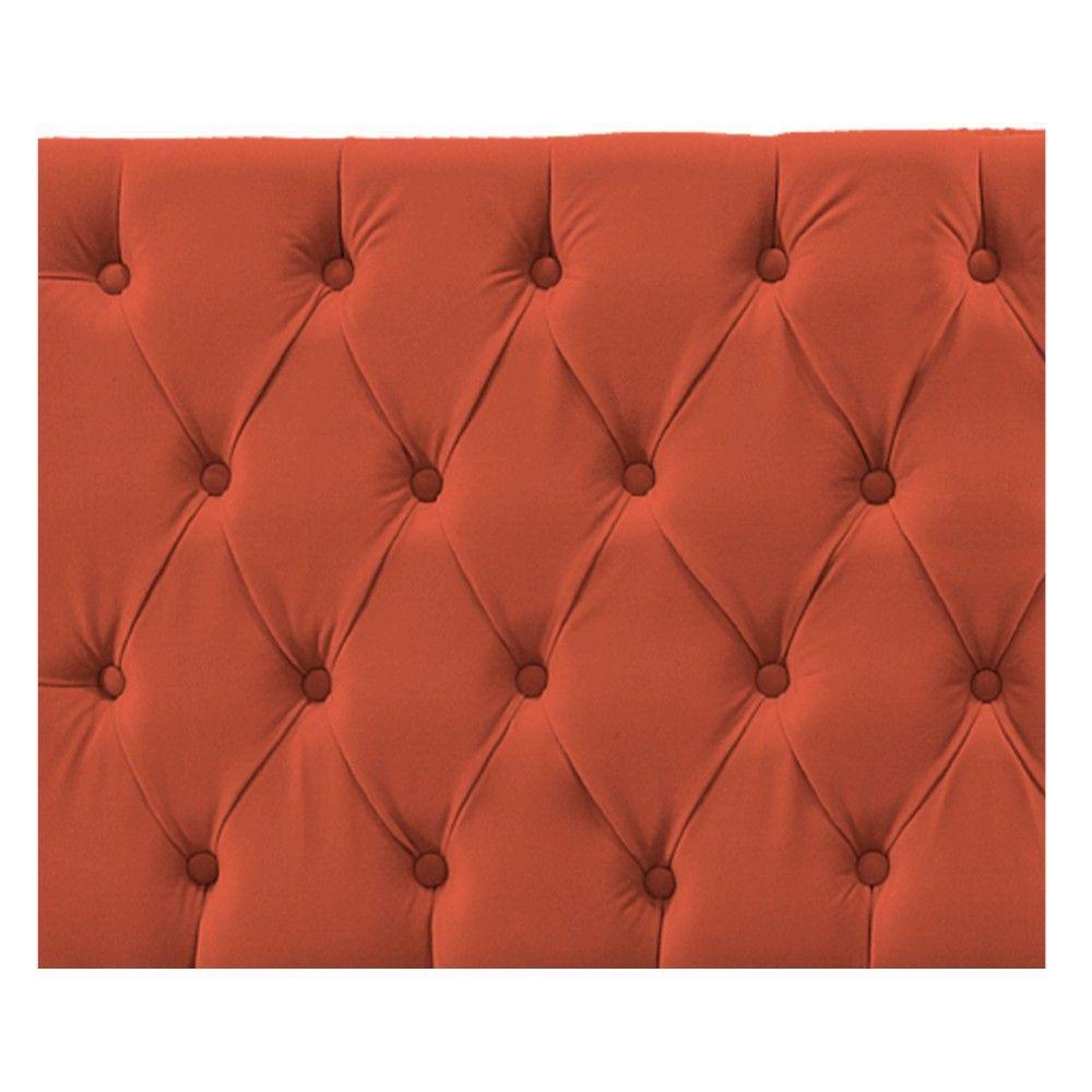 Cabeceira Sofia 140 Cm Casal Suede Terracota - 2