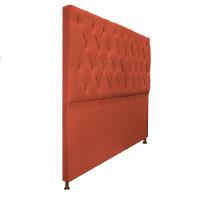 Cabeceira Sofia 140 Cm Casal Suede Terracota - 5