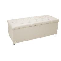 Cabeceira e Calçadeira Baú Mel 195 Cm King Size Bege - 5