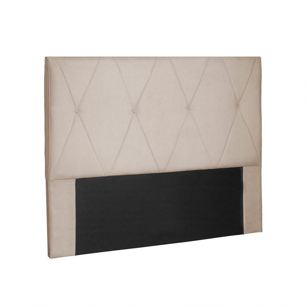 Cabeceira Aquilla Para Cama Box Queen 160cm Suede - D'Rossi Bege - 1