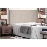 Cabeceira Aquilla Para Cama Box Queen 160cm Suede - D'Rossi Bege - 4