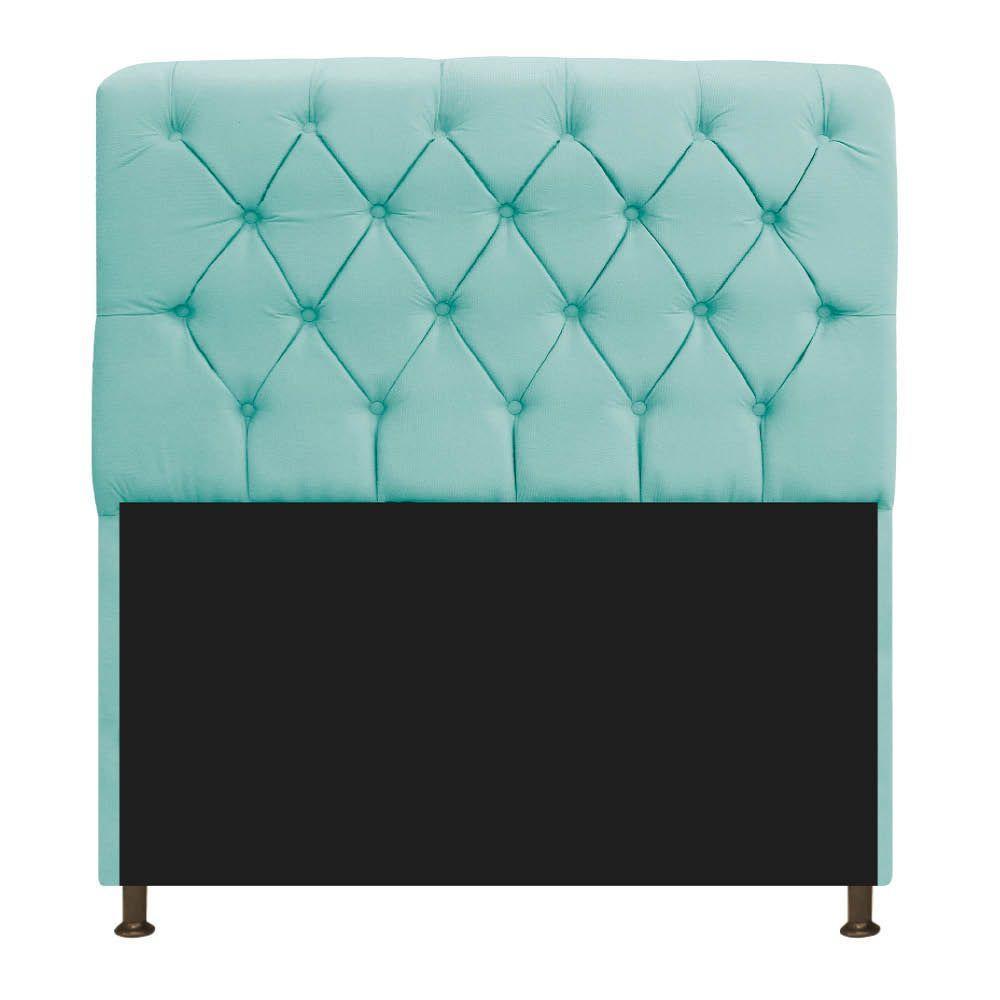 Cabeceira Lady e Recamier Félix 90 Cm Solteiro Azul Tiffany - 6