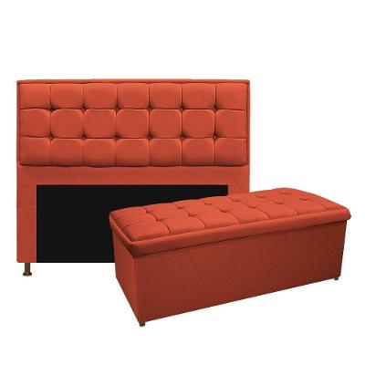 Cabeceira e Calçadeira Copenhague 195Cm King Size Terracota