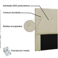 Cabeceira Aquilla Para Cama Box Solteiro 90 Cm Corino - D'rossi Cor Bege - 5