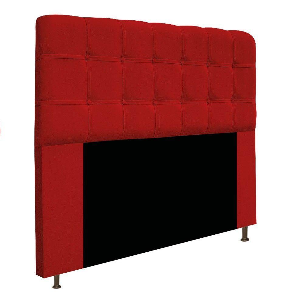 Cabeceira e Calçadeira Baú Mel 195 Cm King Size Vermelho - 6