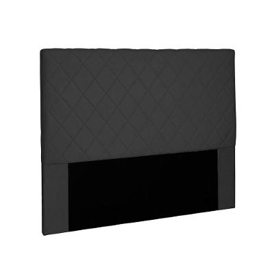 Cabeceira Dubai Para Cama Box Solteiro 90cm Suede Preto - D'Rossi