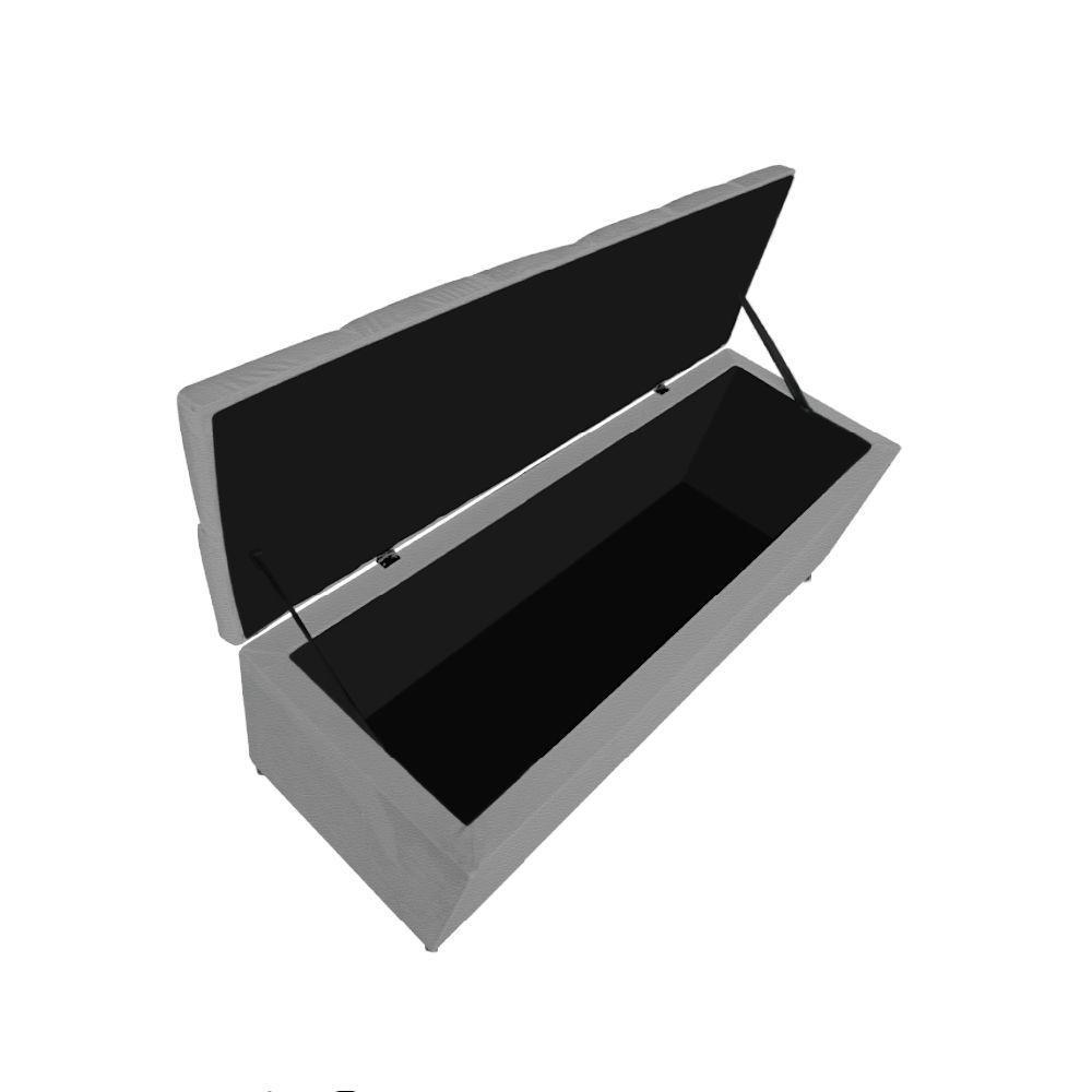 Kit Cabeceira e Calçadeira 160Cm Queen Size Corano Cinza - 3