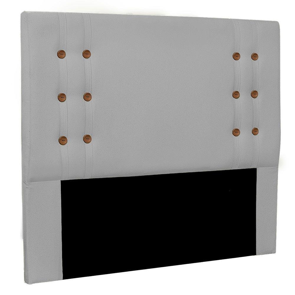 Cabeceira King 1,95M Genova Linho Cinza Claro - Pallazio - 1