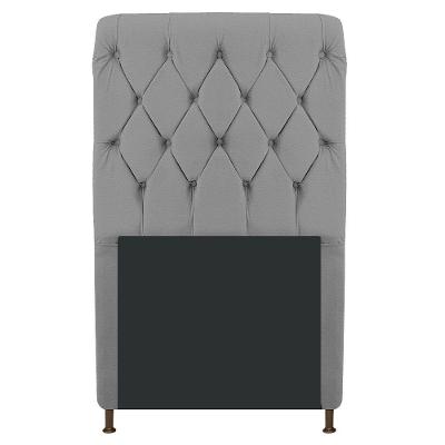 Cabeceira Cristal 100cm Solteiro Corano Cinza