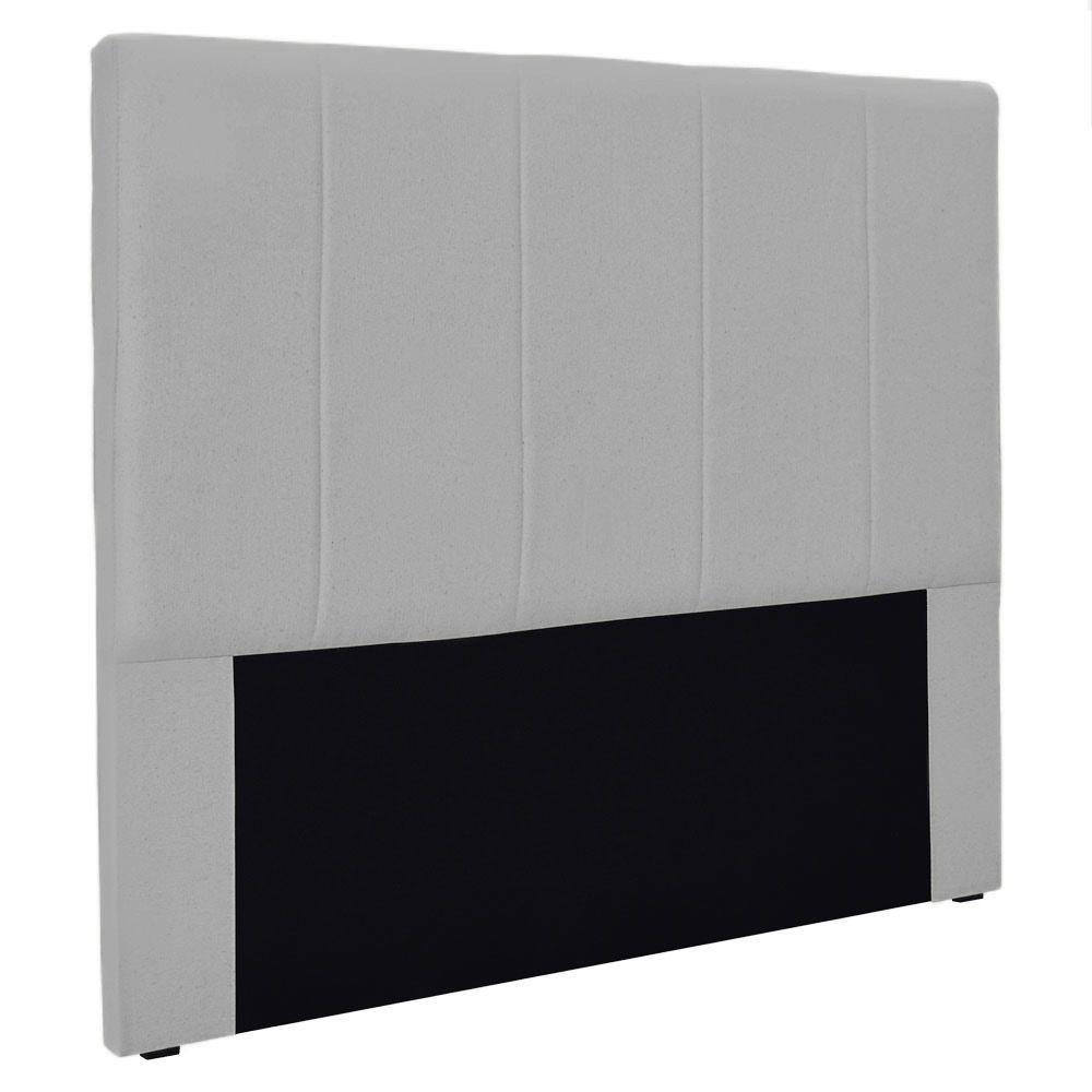 Cabeceira Queen 1,60M Ravenna Linho Rústico Cinza Claro - 1
