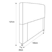 Cabeceira Estofada Lady Com Strass 160cm Queen Size Cinza - 2