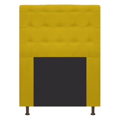 Cabeceira Estofada Dama 90 Cm Solteiro Suede Amarelo