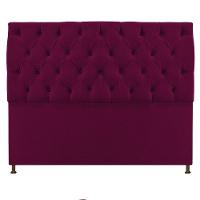 Cabeceira Sofia 195 Cm King Size Suede Bordô - 1