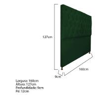 Cabeceira Sofia 160 Cm Queen Size Suede Verde Amarena Móveis