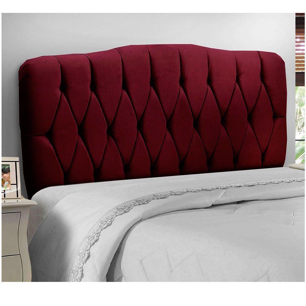 Cabeceira Eduarda 1,60 Para Cama Box Queen Roxo Luxor - 2