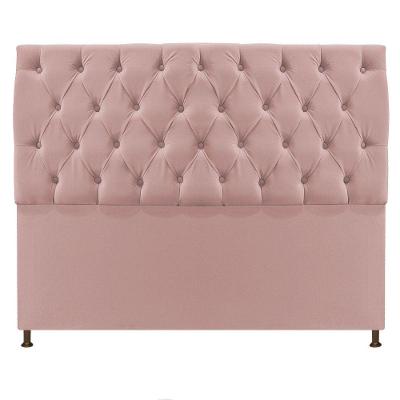 Cabeceira Sofia 140 Cm Casal Suede Rosê