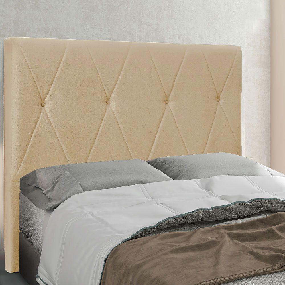 Cabeceira King 1,95M Aquilla Linho Rústico Pallazio Dourado - 3