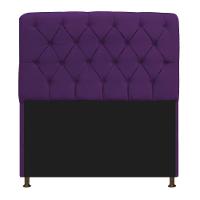 Cabeceira Lady e Recamier Félix 195 Cm King Size Suede Roxo - 11