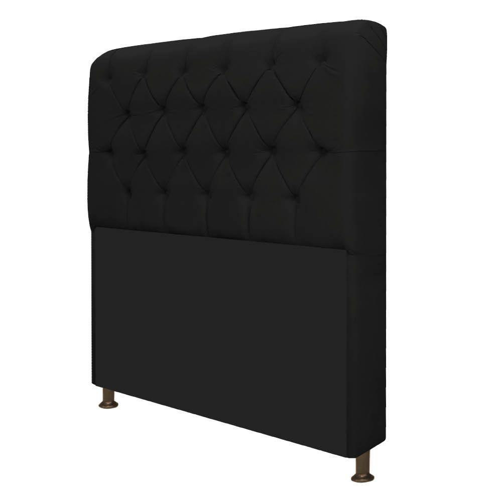 Cabeceira Lady e Recamier Félix 195 Cm King Size Suede Preto - 4