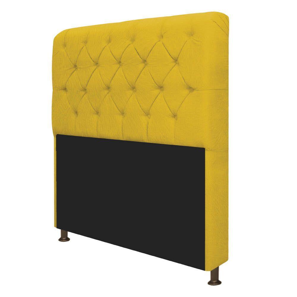 Cabeceira Lady e Recamier Félix 195 Cm King Size Amarelo - 2