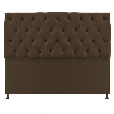 Cabeceira Sofia 140 Cm Casal Suede Marrom