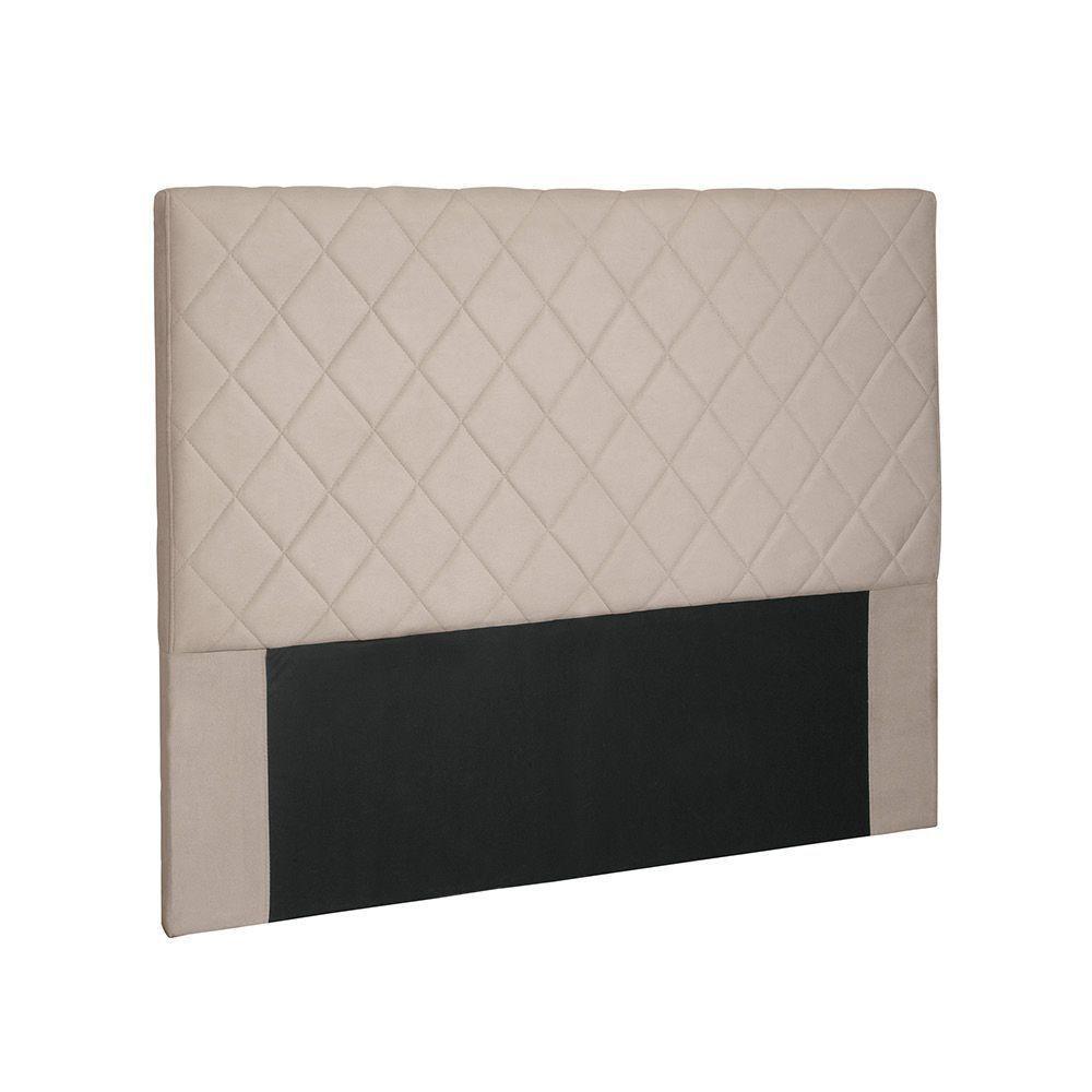 Cabeceira Dubai Para Cama Box Solteiro 90cm Suede - D'Rossi Bege - 1