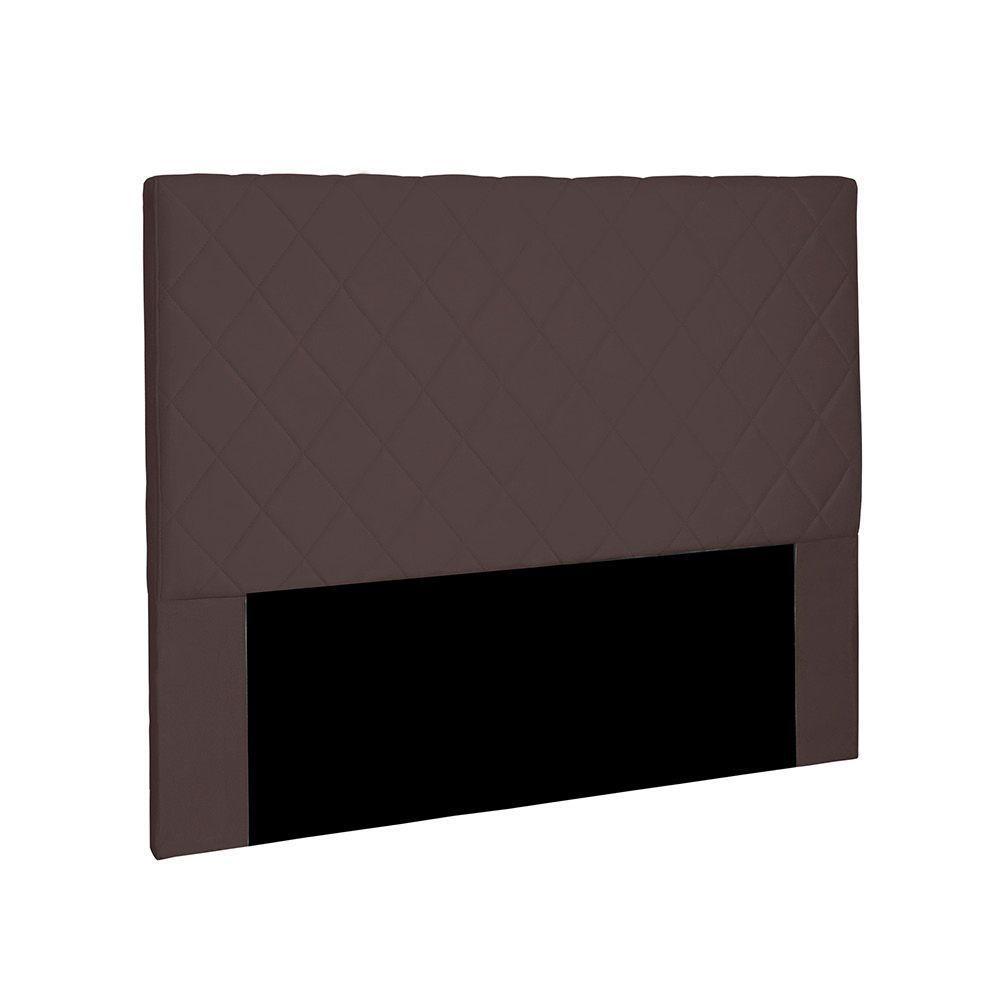 Cabeceira Dubai Para Cama Box Solteiro 90cm Suede Café - D'Rossi - 1