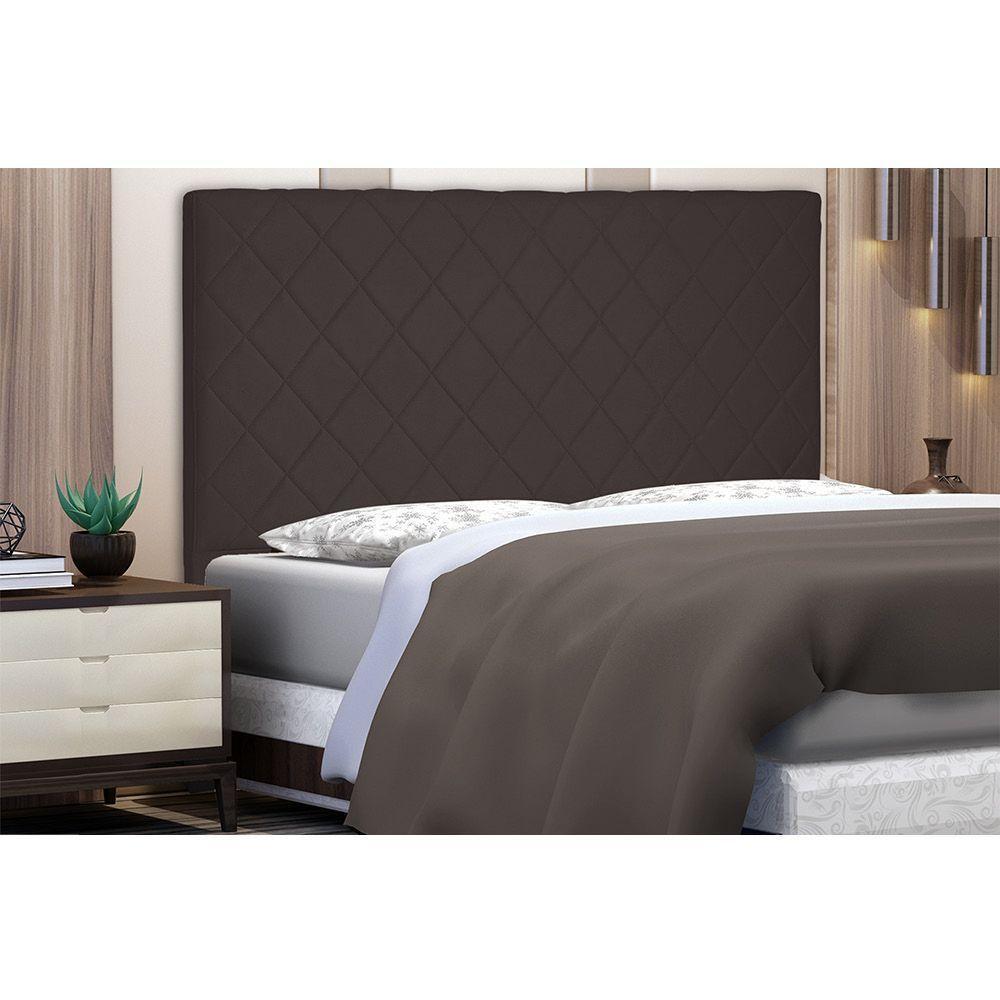 Cabeceira Dubai Para Cama Box Solteiro 90cm Suede Café - D'Rossi - 3