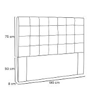Cabeceira Verona Cama Box King 195 Cm Corino Bege - 2