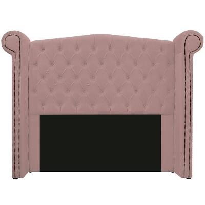 Cabeceira Estofada Veneza 140 Cm Casal Suede Rosê