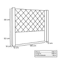 Cabeceira Vicenza Cama Box King 195 Cm Linho Areia - 2