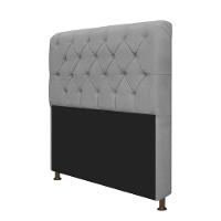 Cabeceira Lady e Recamier Ari 195 Cm King Size Suede Cinza - 2