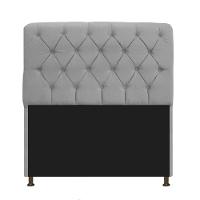 Cabeceira Lady e Recamier Ari 195 Cm King Size Suede Cinza - 6