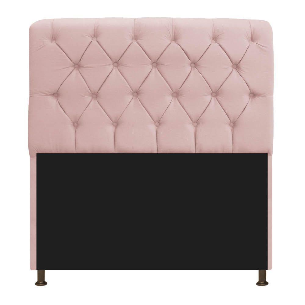 Cabeceira Lady e Recamier Félix 160 Cm Queen Size Suede Rosê - 6