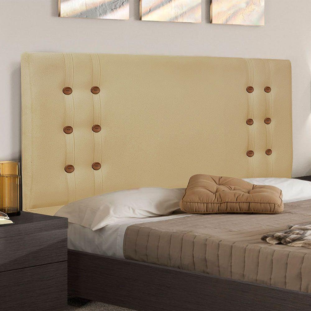 Cabeceira King 1,95M Genova Linho Rústico Pallazio Dourado - 3