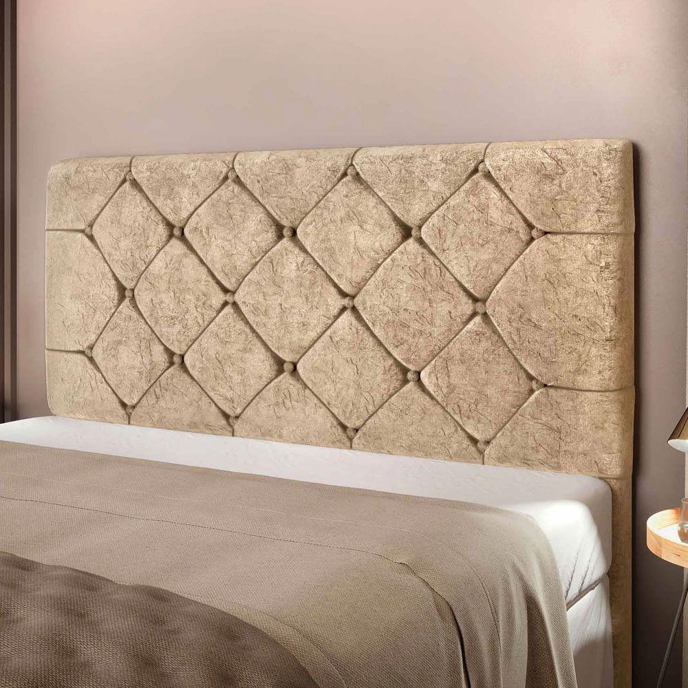 Cabeceira Gabriela 1,60 M Para Cama Box Queen Bege - 2