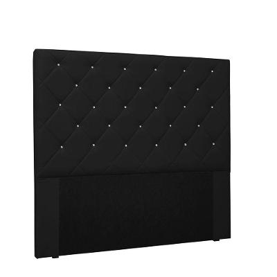 Cabeceira Tania Cama Box Queen 160 Cm Corino Preto