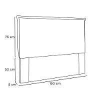 Cabeceira Garden Cama Box Queen 160 Cm Azul Marinho - 2