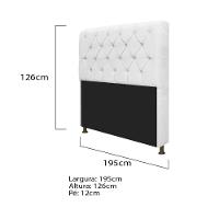 Cabeceira Lady e Recamier Félix 195 Cm King Size Branco - 5