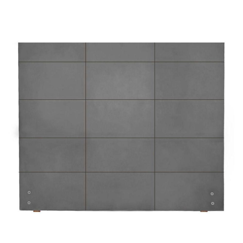 Cabeceira Larissa Tamanho Viuva Para Colchão De 1,28mt-suede Grafite - 1